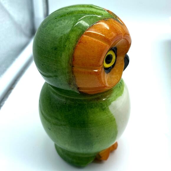 VTG Alabaster Owl Figurine Ducceschi Italian Hand Carved Painted Green 4"
MCM - Picture 3 of 7